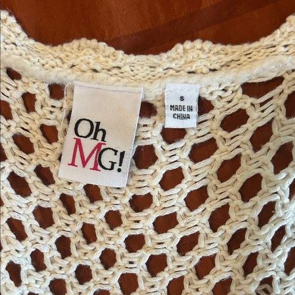 Cream Crochet Fringe Vest - Picture 3 of 3